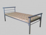 Со сварной сеткой кровати металлические, со спинкой из ЛДСП